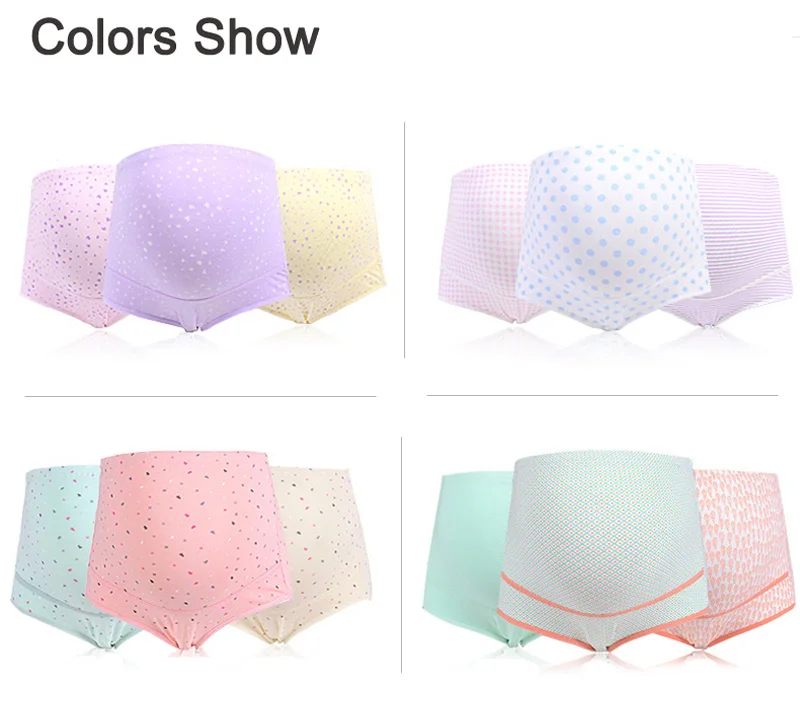 Breathable High Quality Pregnant Women's Maternity Panties Dots Print Adjustable Brief For Pregnancy Underwear 3pcs/lot Breathable High Quality Pregnant Women's Maternity Panties Dots Print Adjustable Brief For Pregnancy Underwear 3pcs/lot