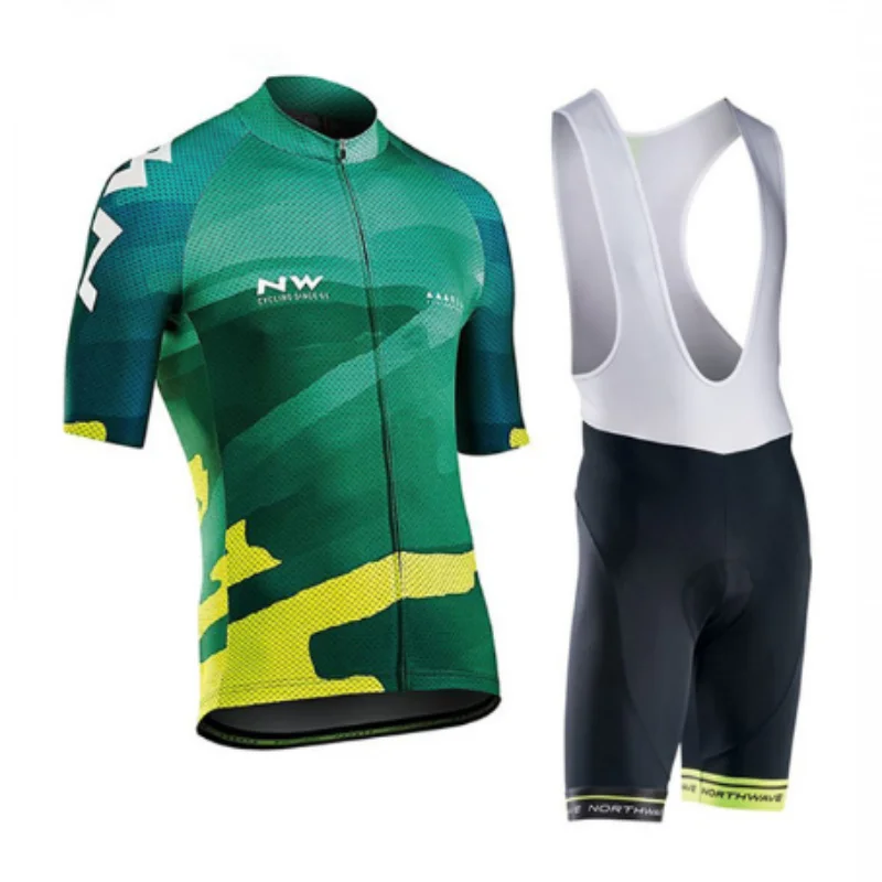 

NW 2018 NORTHWAVE Summer Men Cycling Jersey Short Sleeve Set Breathable bib shorts Bicycle Clothes Quick Dry Maillot