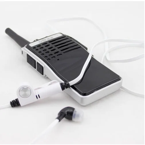 10X colorful walkie talkie earbud in-ear style flat wire earpiece with push to button (ptt) mic.  one wire earphone headset (1)