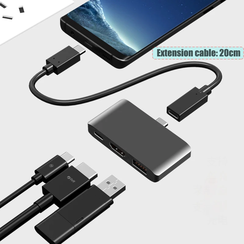 

BFOLLOW 3 in 1 Dex Station for Samsung S8 S9 S10 Plus / Note 8 9 Pad PD Adapter Type-C to HDMI for Huawei Mate 20 P20 Pro