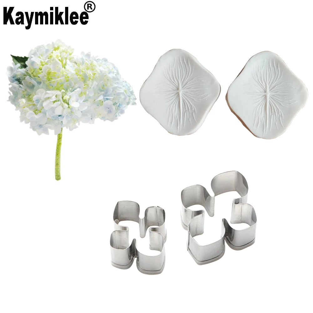 

Hydrangea Petal Silicone Veiner & Cutter Flower Mould Fondant Sugarcraft Stainless Steel Cutter Gumpaste Surgar Mold CS353