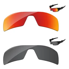 Черный и огненный красный 2 шт поляризованные Сменные линзы для масляной установки Солнцезащитные очки Рамка UVA и UVB Защита