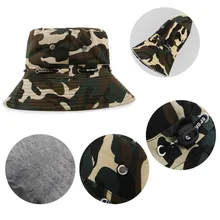 Кепка для улицы Летние путешествия пляж плотная ведро дышащий Защита от Солнца Рыбалка Охота шапки для рыбака с плоским верхом повседневное