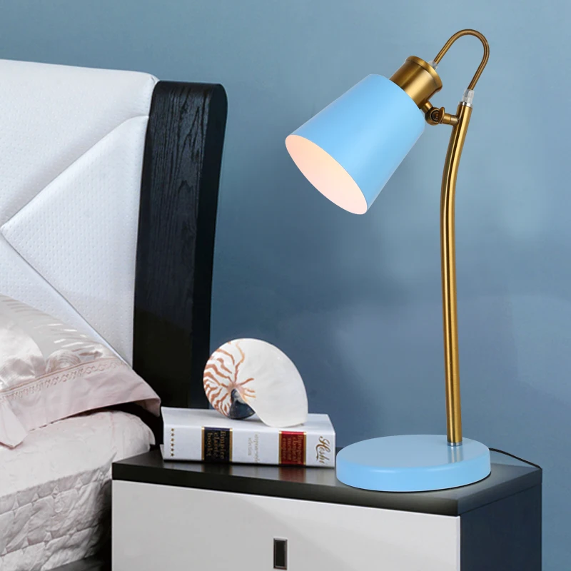 Getop الحديثة بسيطة لمبة مكتب نوم منضدة معكرون مكتب ضوء الشمال دراسة الإبداعية ضوء LED حماية العين أضواء