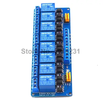 

3.3V 8 Channel Relay Module High and low Level Trigger Dual Optocoupler Isolation 3.3V Relay Module