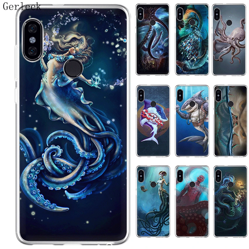 Desxz Fantasy Sea Creature Hard Cover For Redmi Note 7 6 Pro 6A 5A 5 Plus 4X 4A GO S2 Case Bag | Мобильные телефоны и