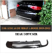 PP заднего диффузора для губ с глушитель для Audi A4 B8 Седан 4 двери не Sline S4 RS4 2009-2012