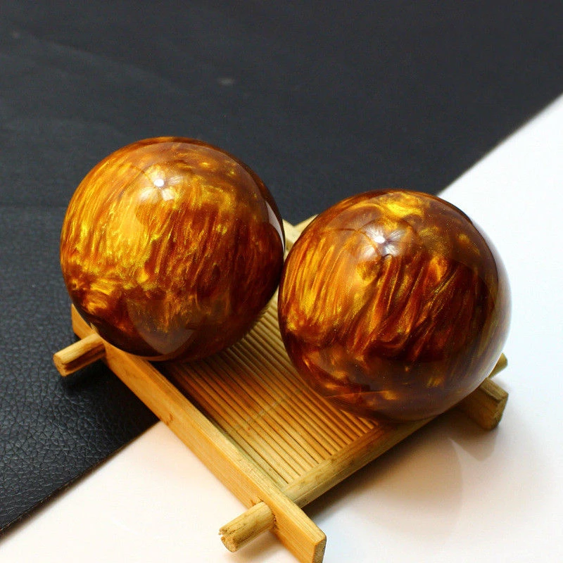 Genuine Golden Black Coral Sea Willow cure the handball Ball 50MM