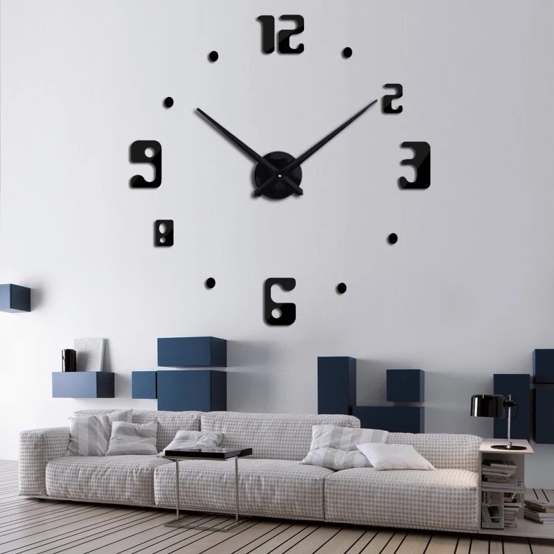 2018 новые настенные часы акриловые зеркальные reloj de pared кварцевые horloge для дома