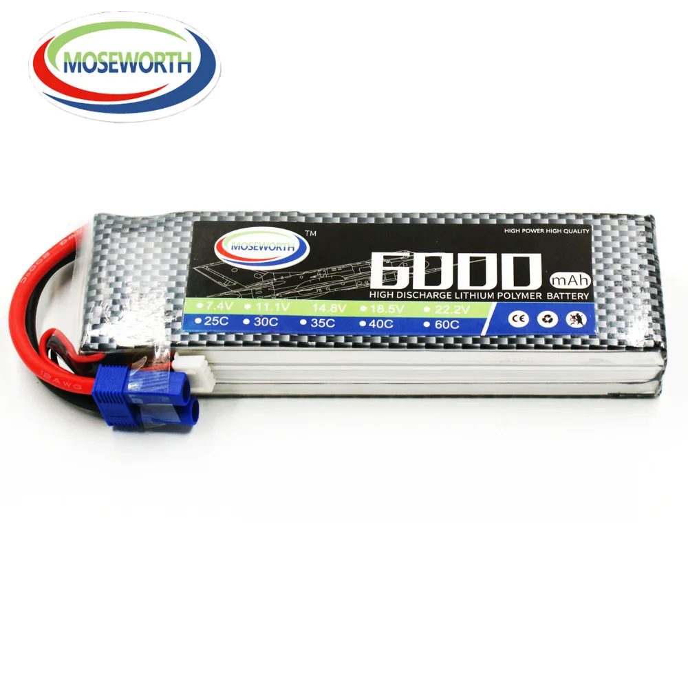 RC LiPo батарея 3S 11,1 V 6000mAh 40C-80C для радиоуправляемого дрона квадрокоптера самолета вертолета автомобиля лодки радиоуправляемые модели игрушки батареи Lipo 3S