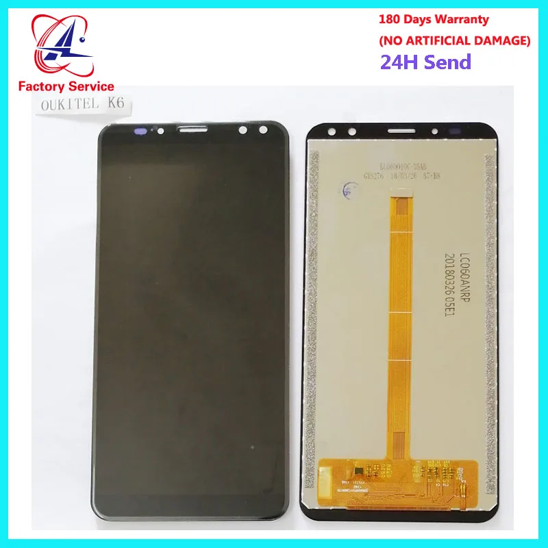 Оригинальный ЖК дисплей Oukitel K6 5 99 дюйма кодирующий преобразователь сенсорного
