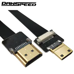 Danspeed FPV-системы HDMI Тип мужчина к Mini HDMI Мужской HDTV Гибкие печатные платы плоский кабель для FPV-системы HDTV Новый