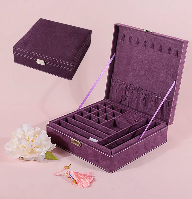 3 цвета практичная фланель для ювелирных изделий коробка витрина для ювелирных изделий серьги ожерелье подвеска емкость для хранения коробка подарок