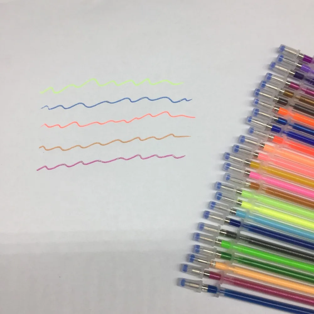Full Shinning Colourful Gel Pen Refills-2