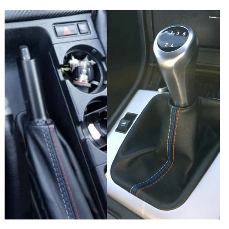 2 Pcs/Set Handbrake Gaiter Shift Boot PU Leather Boot Automobiles Interior Accessories Handbrake Grips Anti Dirty Dustproof