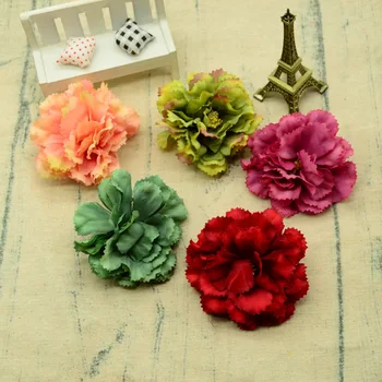 Cheap 6PCS artificial flowers for decoration fake plastic flowers Christmas diy gifts home wedding accessories Silk carnation