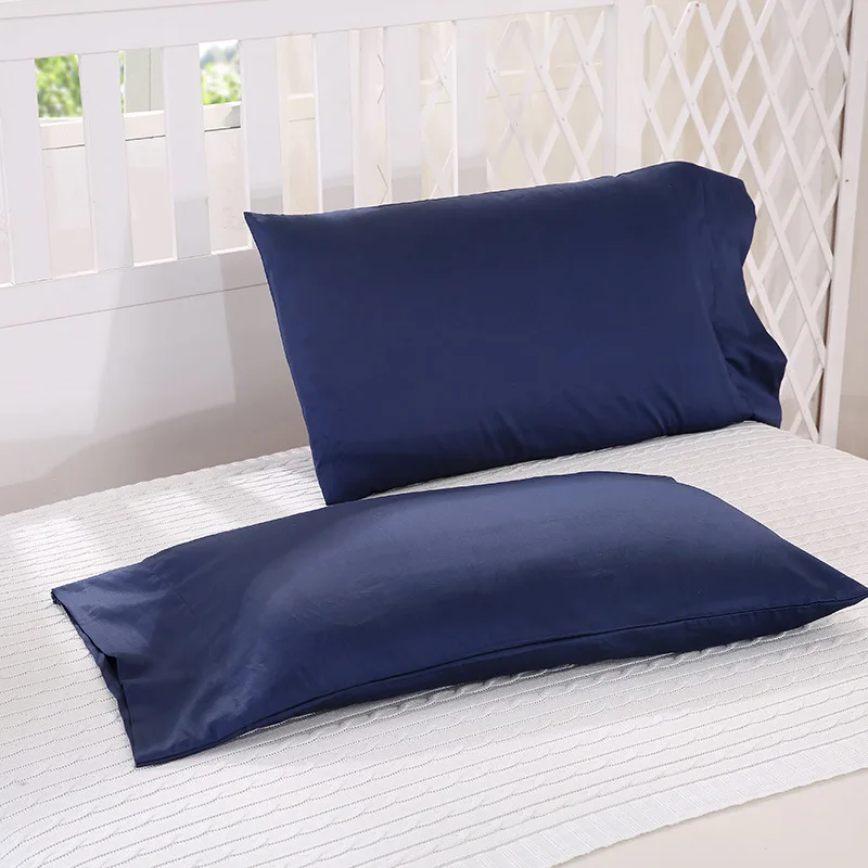 WLIARLEO 2PCS High Quality Pillowcase Smooth Soft Pillow Cover Solid