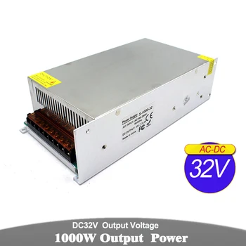 

Single Output Switching power supply 1000W 32V 31.3A Driver Transformers AC110V 220V TO DC32V SMPS for Led Lamp CCTV 3D Printer
