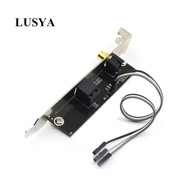 

Lusya 24BIT192KHz SPDIF Out optical coaxial digital sound card baffle DAC DTS decoder for General motherboard A2-004