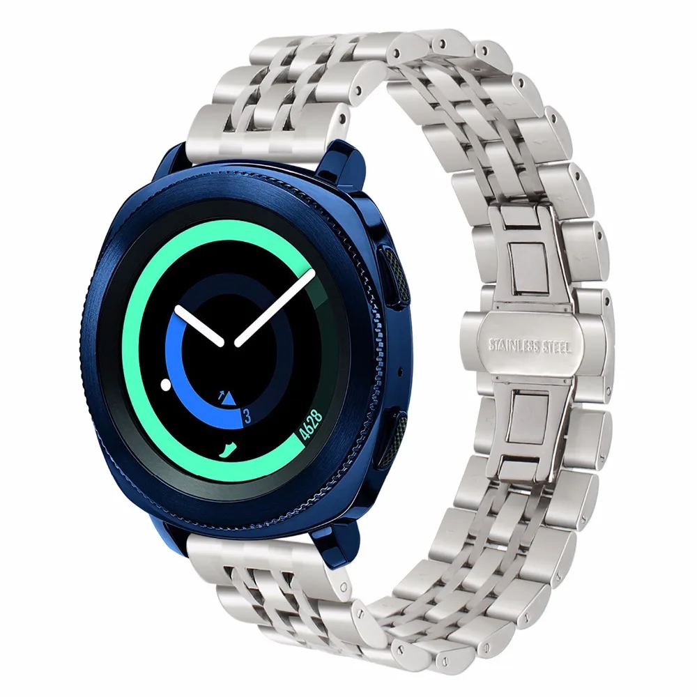 Ремешок из нержавеющей стали высокого качества 20 мм + инструмент для Samsung Gear Sport SM