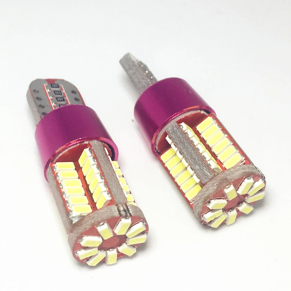

2x T10 W5W 194 White Red Blue Canbus OBC Car Bulb LED Light Interior Map Read Door License Plate Auto lamps SMD 57 Chips 12V