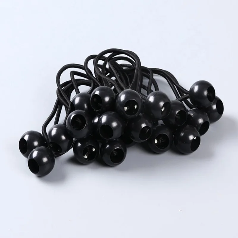 

New 25 Pcs Plastic Ball Head Bungee Cords Ties Elastic Rope for Flag Pole Tent Home Camping XD88