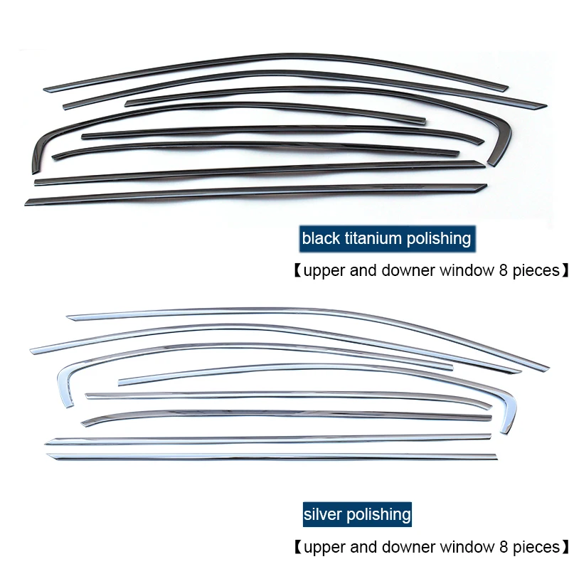 QHCP, 8 шт., накладка на окно автомобиля из нержавеющей стали для Alfa Romeo Giulia, Внешнее украшение кузова, аксессуары для стайлинга автомобилей