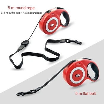 

5/8M Retractable Pet Dog Leash Automatic Traction Rope Reflective Leading Belt Pet Training Walking Traction Leash Pet Supplies