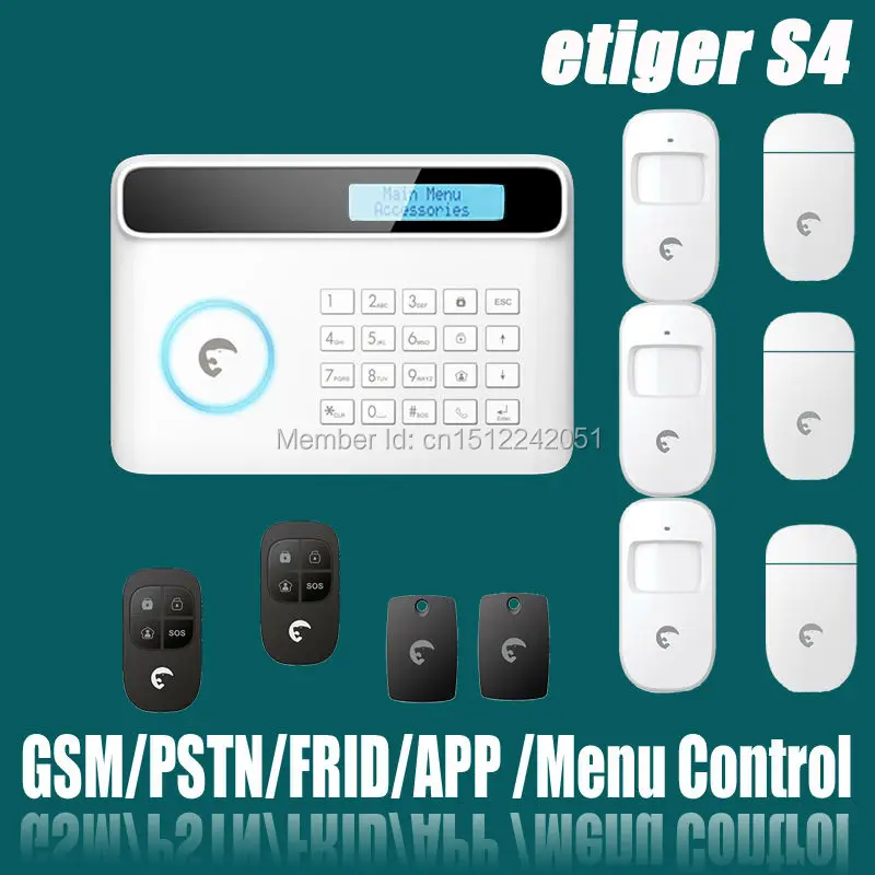 

eTIGER S4 Set 2015 Newest Wireless GSM Alarm System 433Mhz Home Security Protection