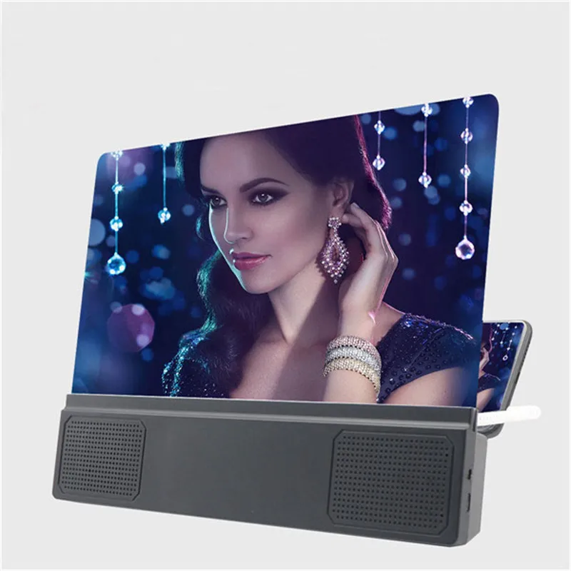

3D Enlarged Screen Mobile Phone Bracket Cellphone Speaker Amplifier Magnifier