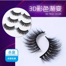 Ручной работы 3D Индивидуальные ресницы для наращивания два тона градиент Полупостоянный черный+ цвет высокого качества