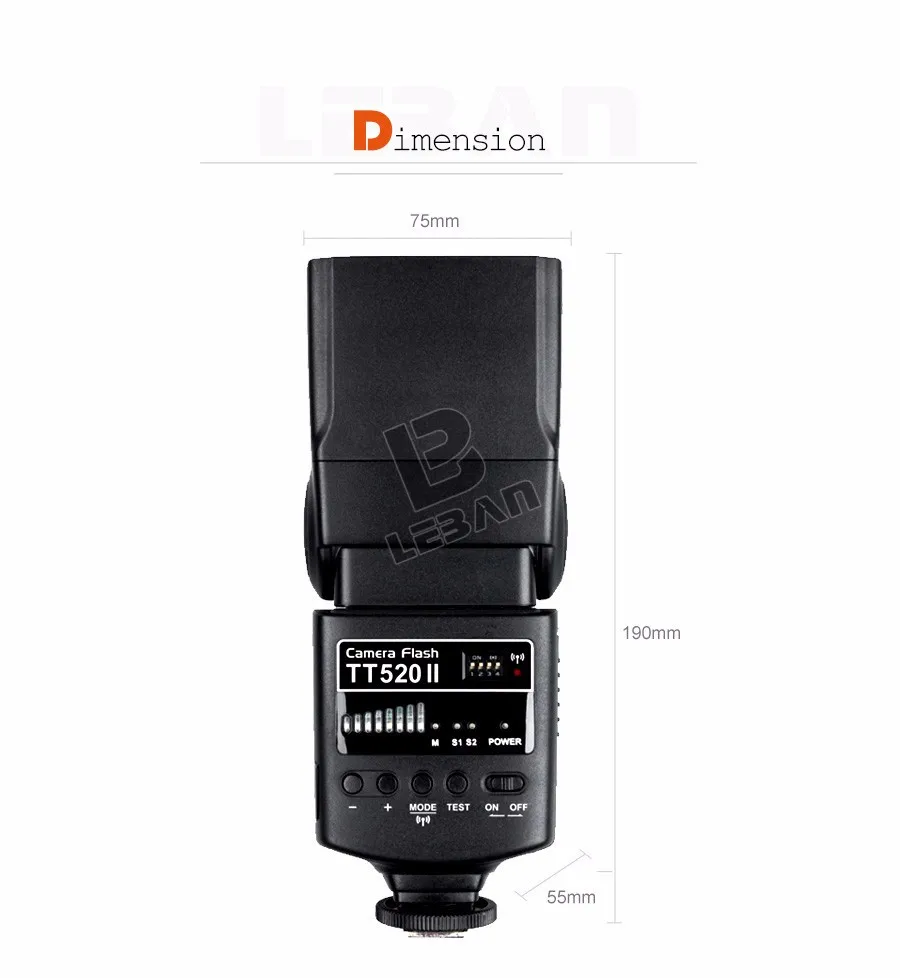 Godox камера вспышка TT520II со встроенным 433 МГц беспроводным сигналом для Canon Nikon Pentax Olympus DSLR camera s