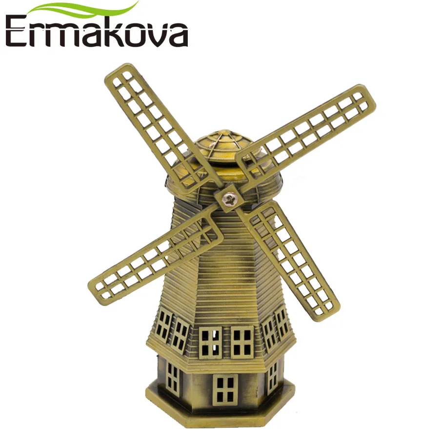 ERMAKOVA 14 см (5 5 &quot) Античная бронза Голландская мельница модель металлическая