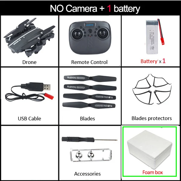 8807 Вт 8807 Elfie Дрон мини складной селфи Дрон с HD камерой дроны WiFi FPV Квадрокоптер RC вертолет visuo Xs809hw x101hw - Цвет: no camera 1 BAT
