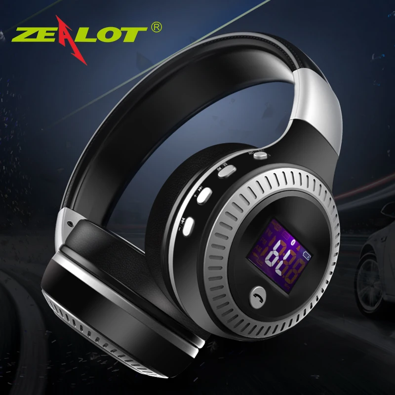 ZEALOT B19 Bluetooth наушники беспроводные стерео наушники с микрофоном гарнитуры Micro-SD слот для карт fm-радио