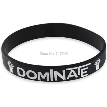 

100pcs DOMINATE wristband silicone bracelets free shipping by FEDEX