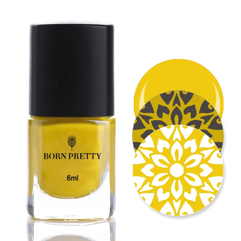 Born Pretty 1 бутылка 6 мл Лак для штамповки ногтей маникюрный лак дизайна пластинчатый