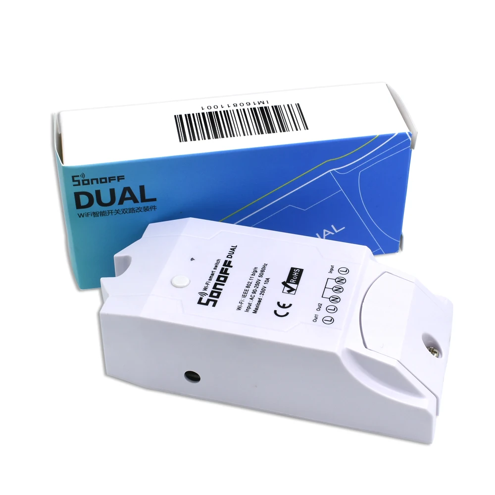  Itead SONOFF Dual Wireless WIFI Switch Relay Module 10A 220V DIY Timing wi-fi For Smart Home Automa - 32837173076