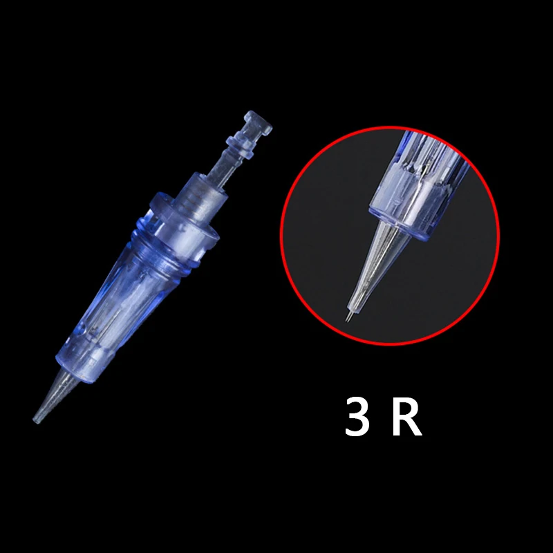 Новая 50 шт. электрическая машинка для татуировок макияжный картридж нано микронеэдлы отбеливающая омоложение кожи Поворотная игла аксессуары для питания головы - Цвет: 3R