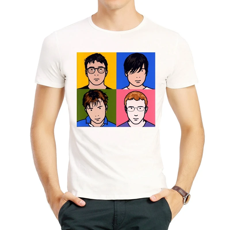 

Brit-Pop Blur Band T Shirt Fashion Mens Short Sleeve White Color Blur Logo T Shirt Top Tees tshirts Casual Unisex Blur T-shirt