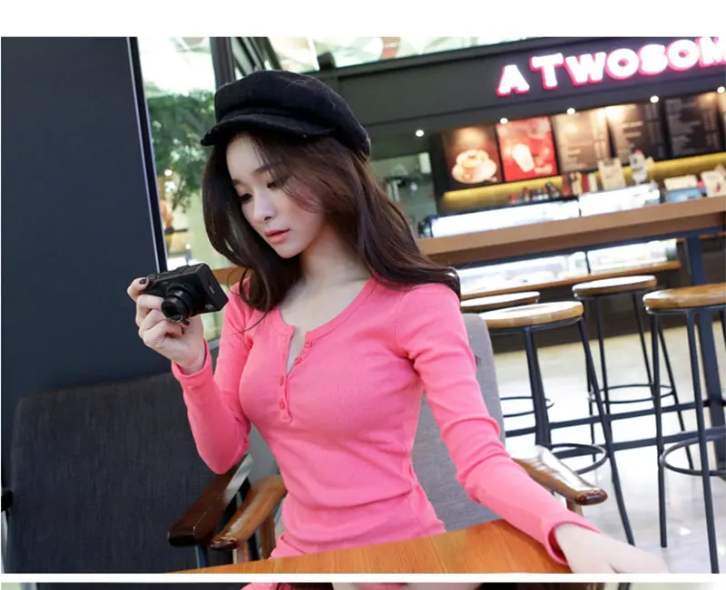 Long Sleeve Long t shirt Women (9)