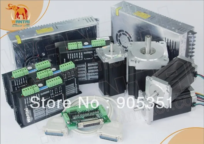 Акция Wantai! Доставка из США Высокое качество 4 оси Nema 34 шаг двигателя 1090OZ In 5.6A 99 мм CNC