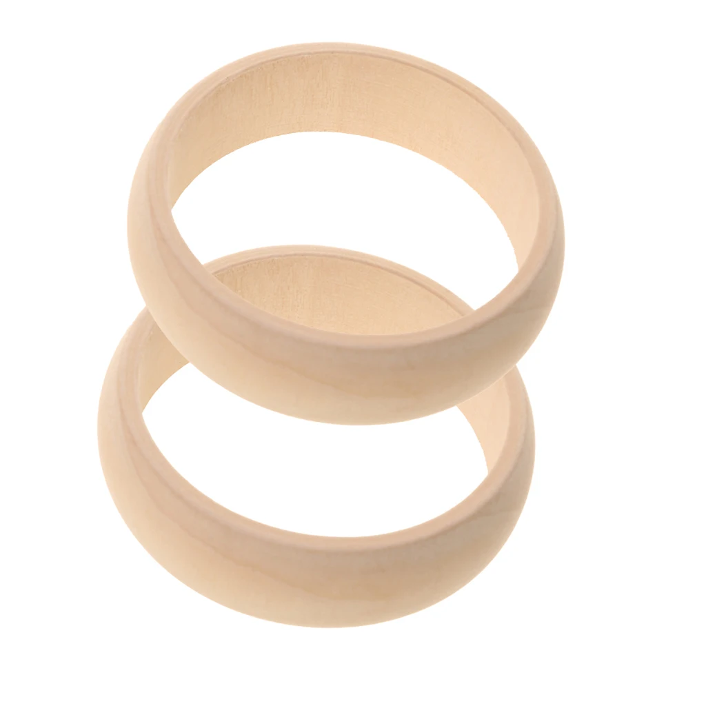 

12pcs Unfinished Wood Bangle Chunky Bracelet Womens Bracelet DIY 6.5cm
