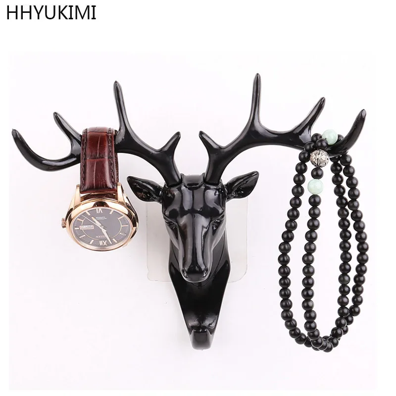 

HHYUKIMI American Style Household Antlers Decor Wall Hooks Wall Coat Keys Bags Clothes Jewelry Hanger Hook Decoration Crafts