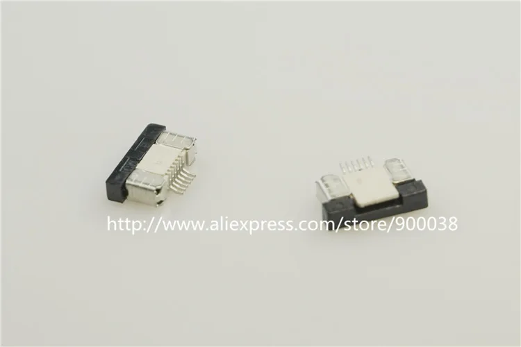 

10pcs FPC connector 0.50 mm 0.020" 6 Pin Bottom Contact Right angle SMD ZIF Slide Lock Surface Mount