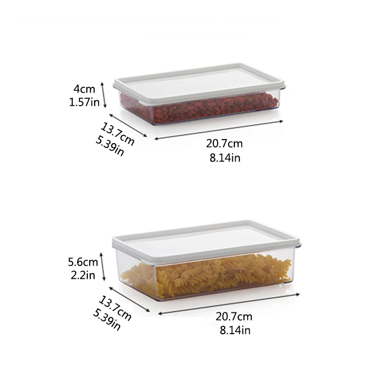 Plastic Food Storage Boxes For Freezer Foods Organzier Container Kitchen Egg Fish Fresh Keeping Case Beans Pantry Lunch Box