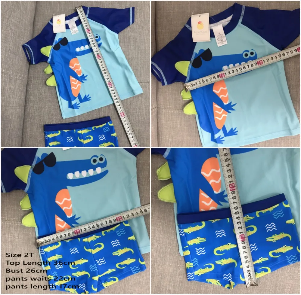 Dropship/Одежда для купания для малышей; одежда для купания для маленьких мальчиков; детская одежда для купания с изображением акулы и динозавра; комплект из 2 предметов; одежда для купания с героями мультфильмов для маленьких мальчиков; пляжная одежда