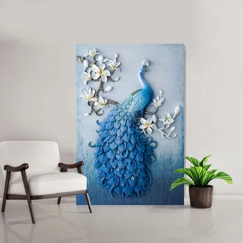 

5D DIY Diamond Painting Peacock Birds & Flower Full Round Embroidery Diamond Mosaic Sale Home Wall Decor Cross Stitch Needlework