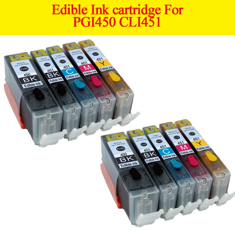 

GN 10x Compatible PGI 450XL CL 451XL edible Ink Cartridge For Canon PIXMA MG6340 MG7140 MX924 IX6840 IP7240 Ink jet Printe