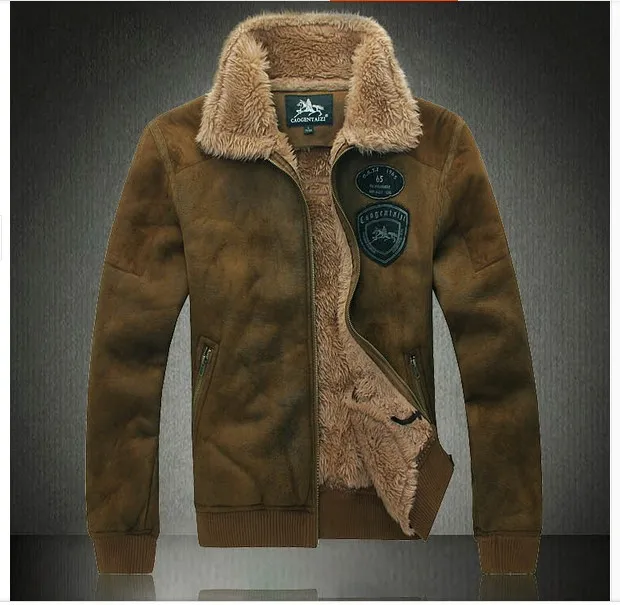 Winter men's clothing OBESE brushed 